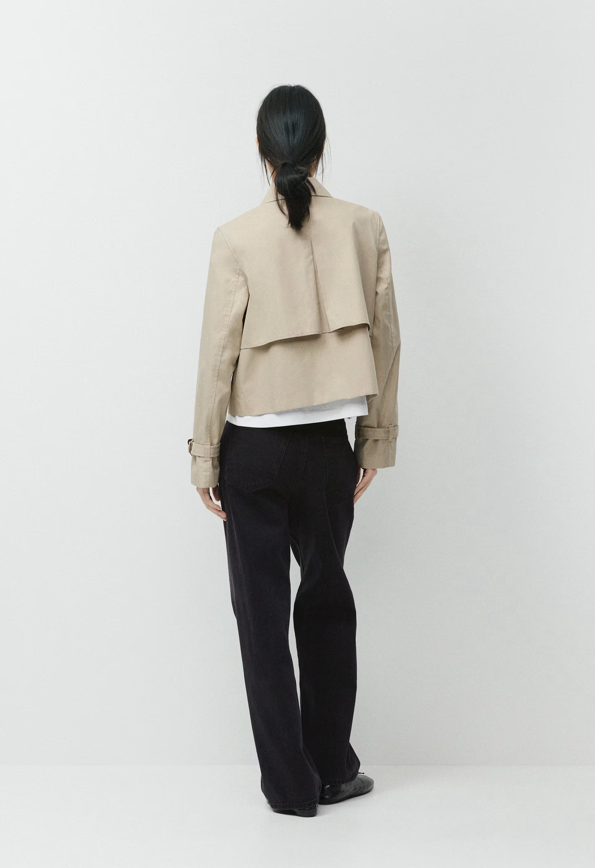 The Esquire Short Trench Coat - City Twill - MARCONA BEIGE