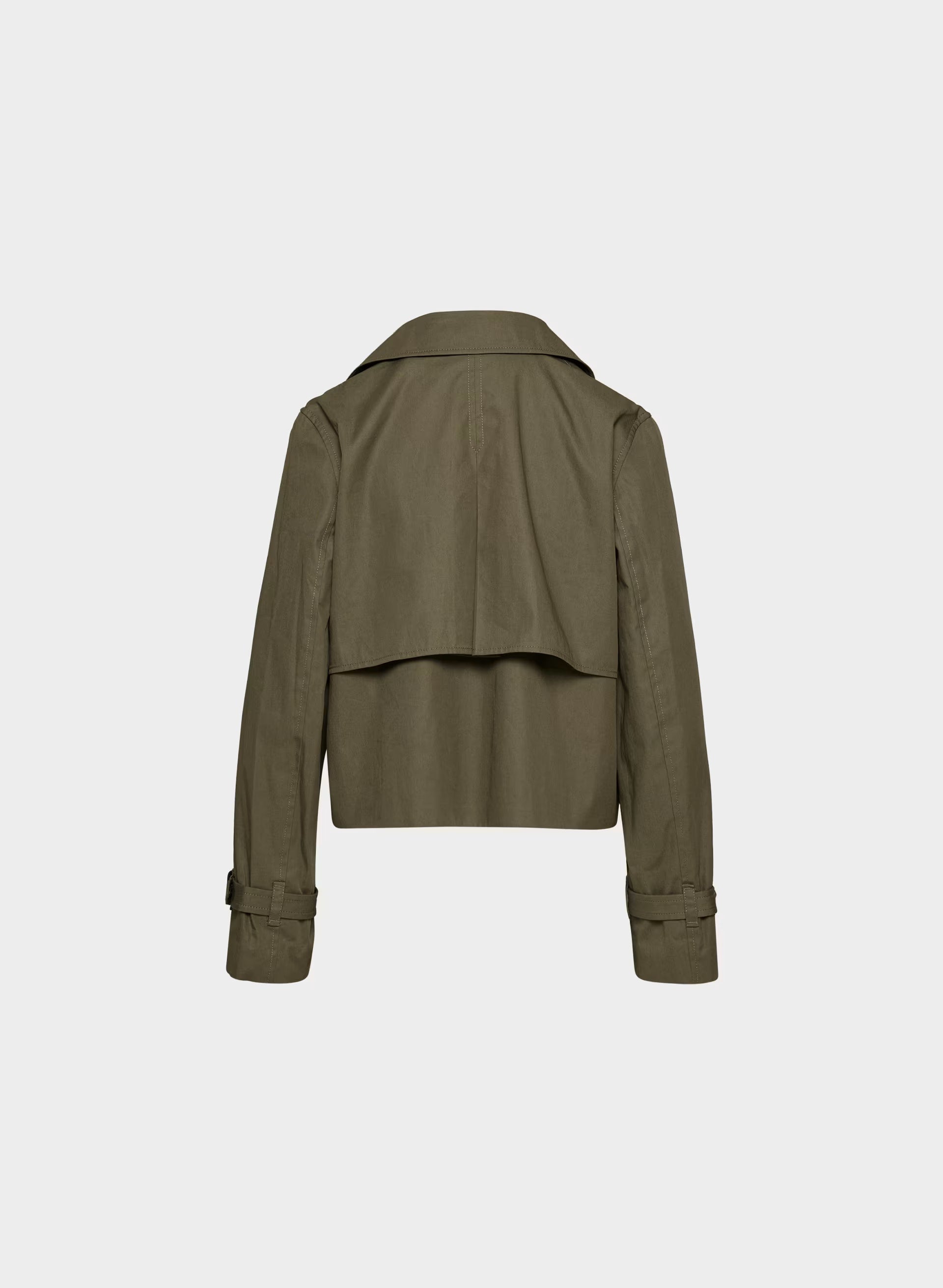 The Esquire Short Trench Coat - City Twill - ATLAS OLIVE