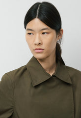 The Esquire Short Trench Coat - City Twill - ATLAS OLIVE