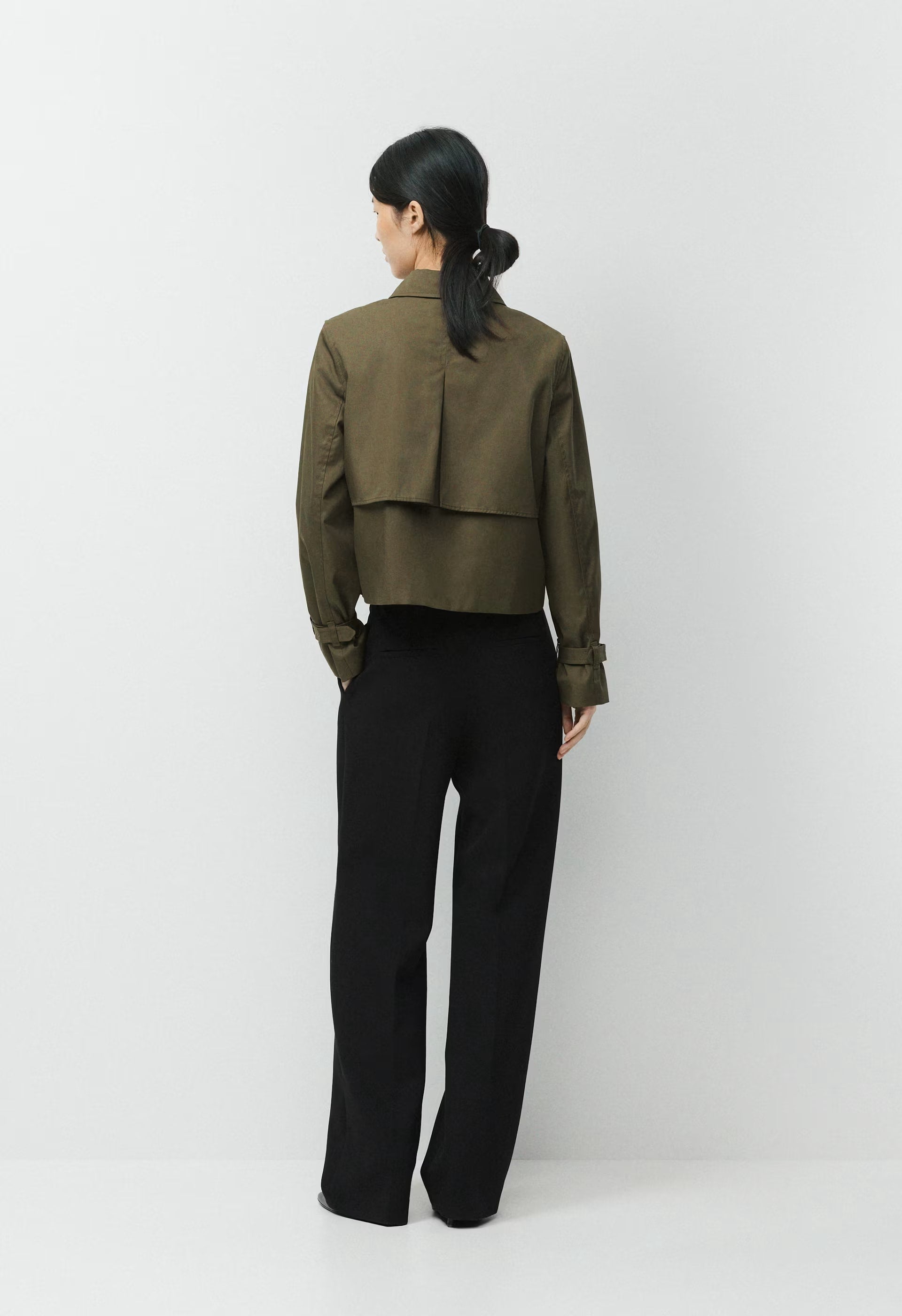 The Esquire Short Trench Coat - City Twill - ATLAS OLIVE
