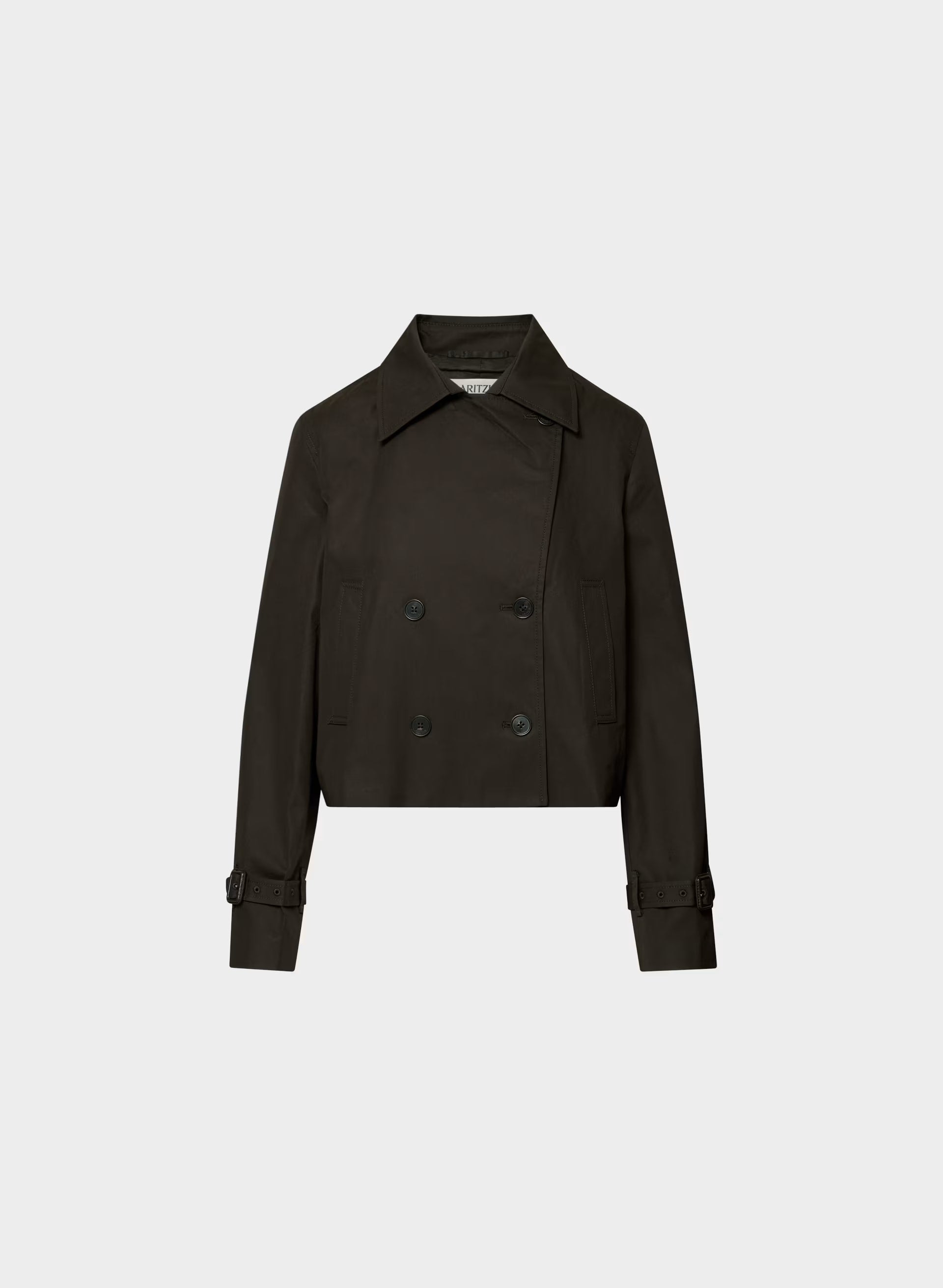 The Esquire Short Trench Coat - City Twill - CACAO NIB BROWN