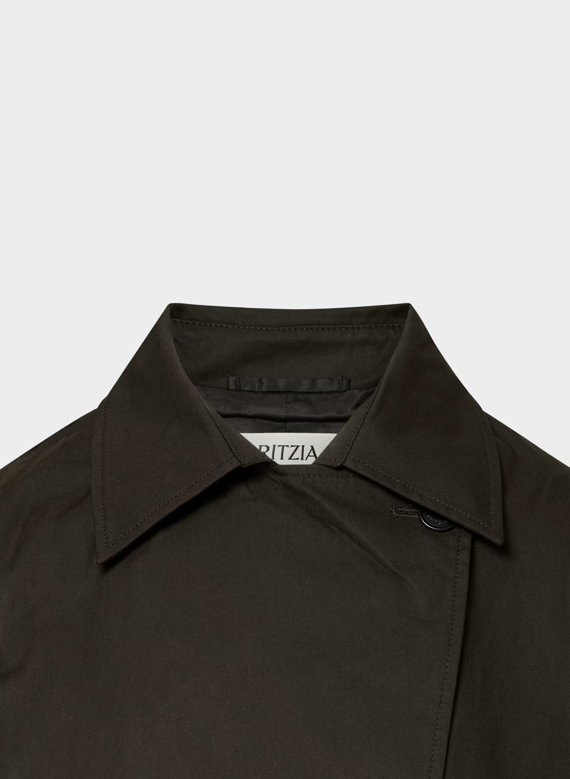 The Esquire Short Trench Coat - City Twill - CACAO NIB BROWN