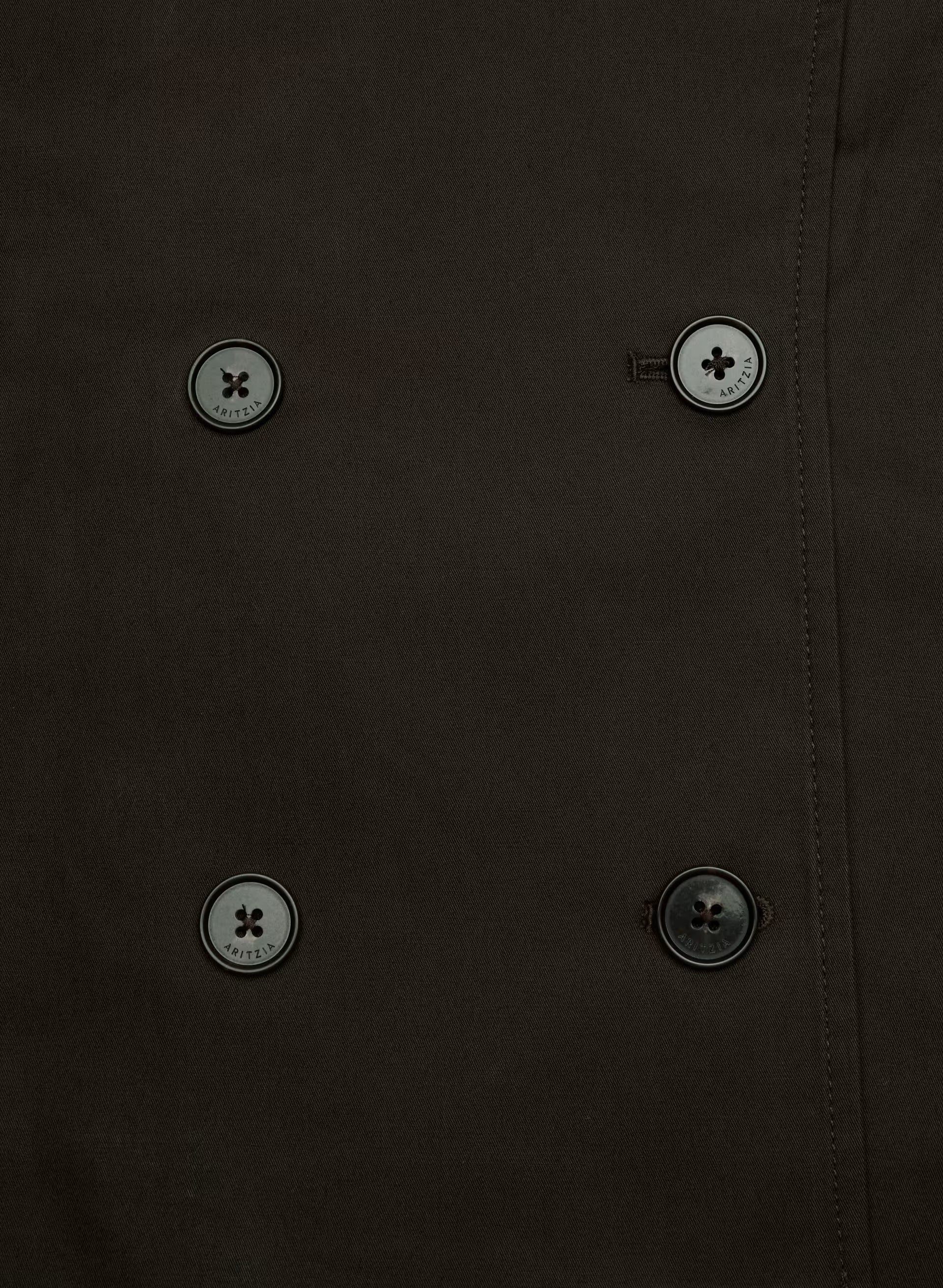 The Esquire Short Trench Coat - City Twill - CACAO NIB BROWN