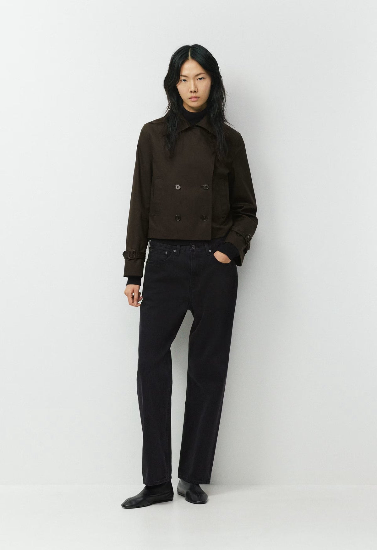 The Esquire Short Trench Coat - City Twill - CACAO NIB BROWN