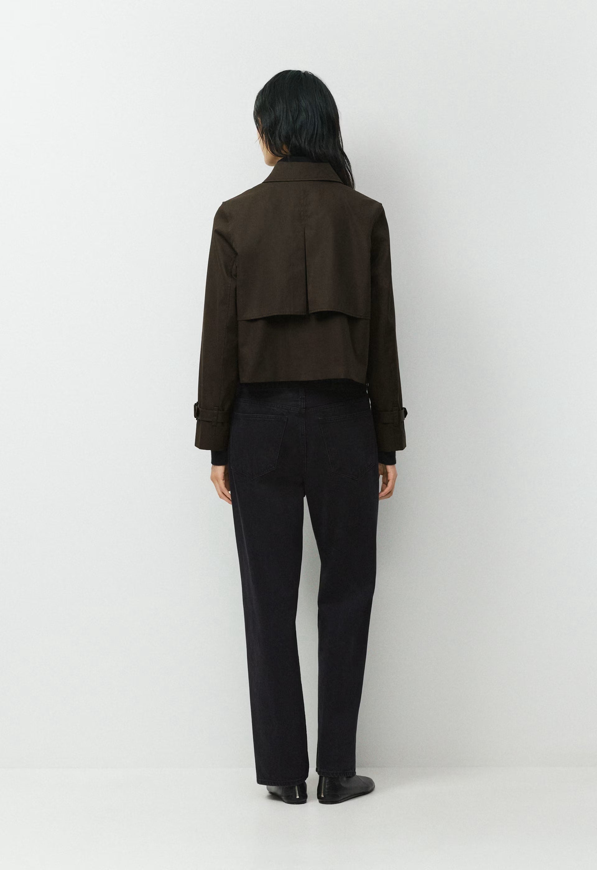 The Esquire Short Trench Coat - City Twill - CACAO NIB BROWN