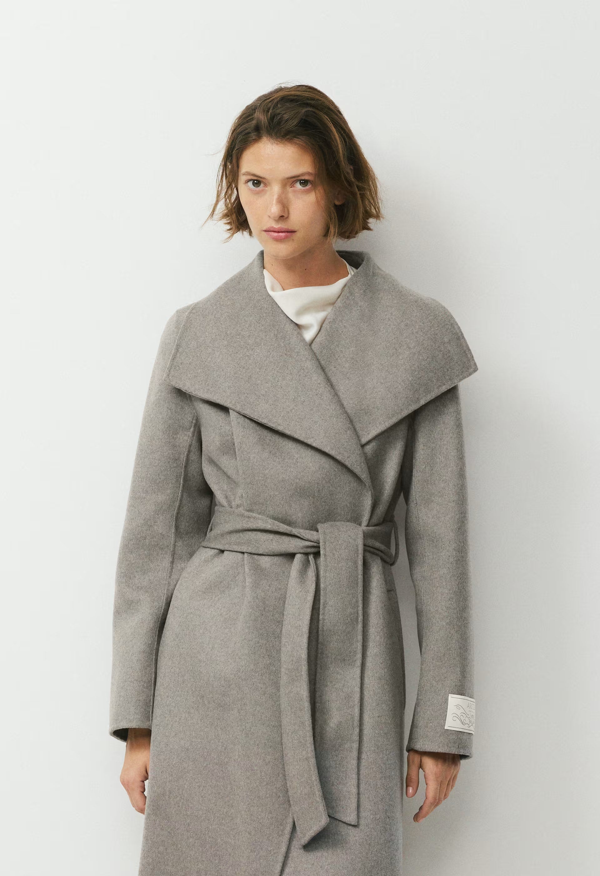 The Portfolio Double-Faced Coat - Luxe (Re)Wool - HEATHER DARK TAUPE