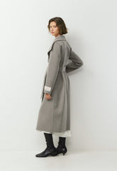 The Portfolio Double-Faced Coat - Luxe (Re)Wool - HEATHER DARK TAUPE