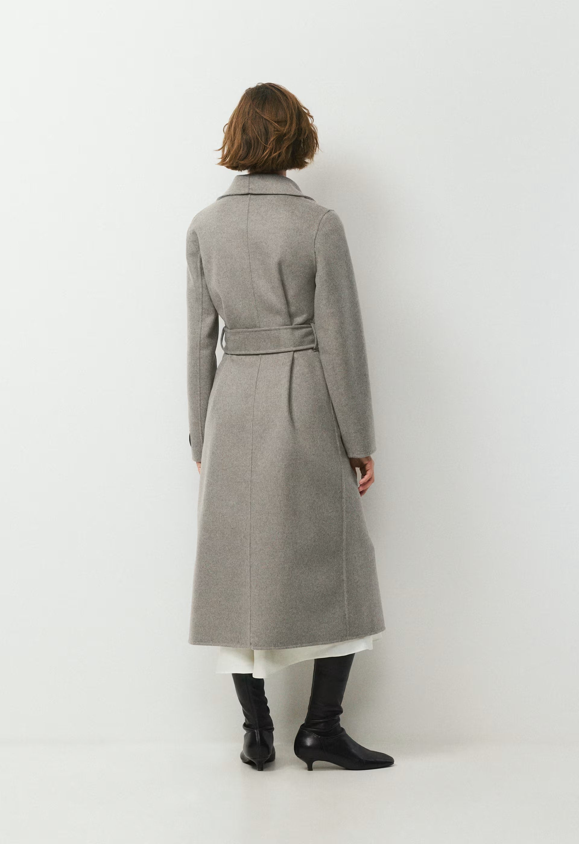 The Portfolio Double-Faced Coat - Luxe (Re)Wool - HEATHER DARK TAUPE