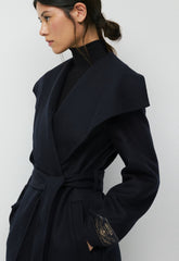 The Portfolio Double-Faced Coat - Luxe (Re)Wool - DARK NIGHT NAVY