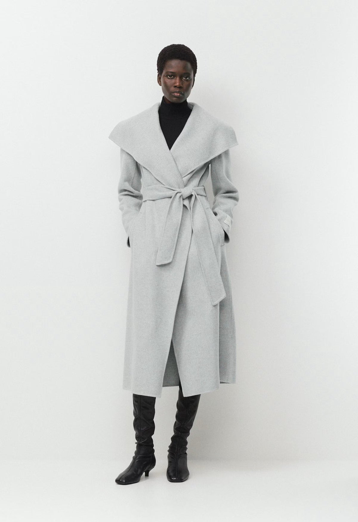 The Portfolio Double-Faced Coat - Luxe (Re)Wool - HEATHER CHROME