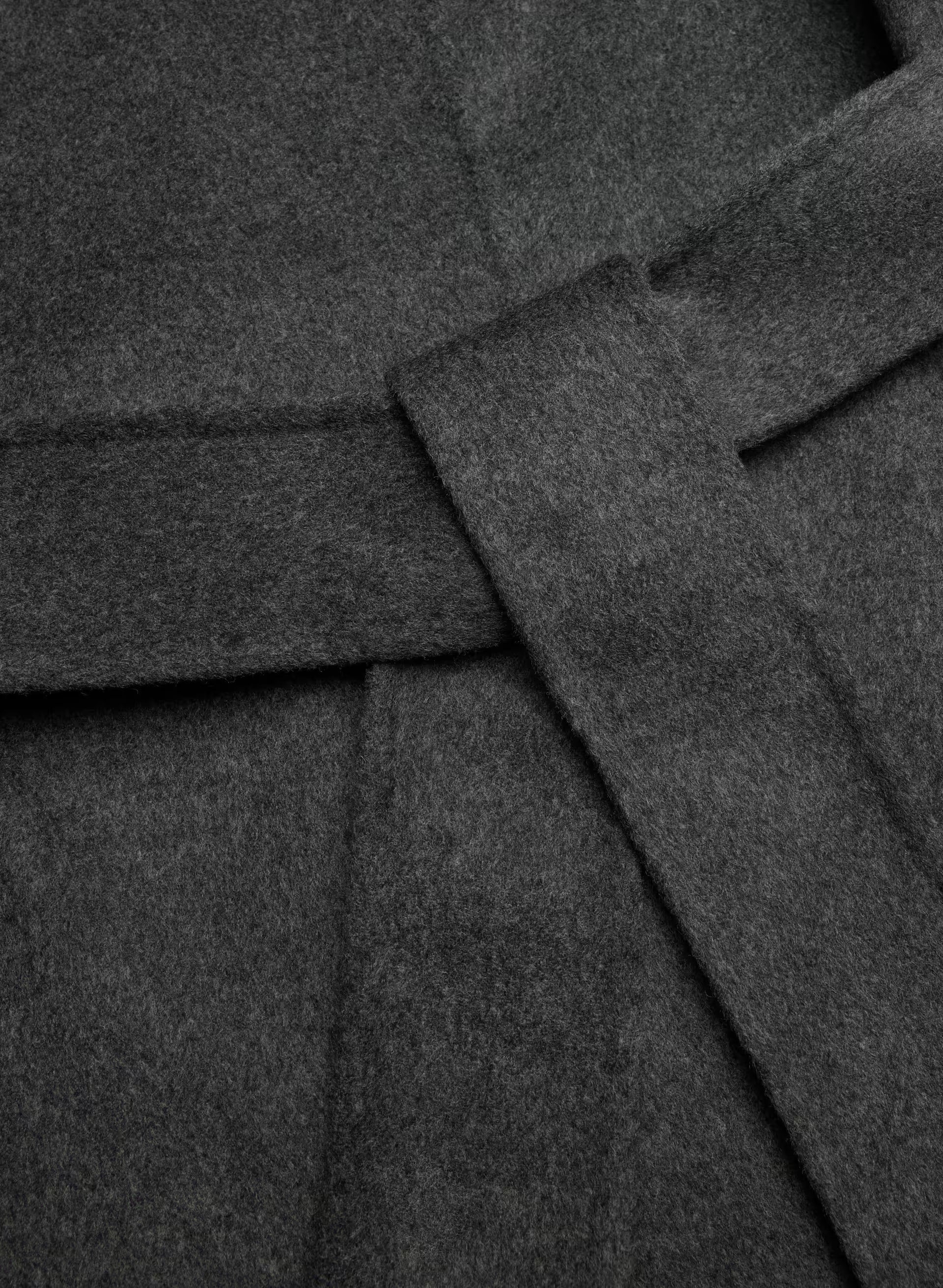 The Portfolio Double-Faced Coat - Luxe (Re)Wool - HEATHER CHARCOAL