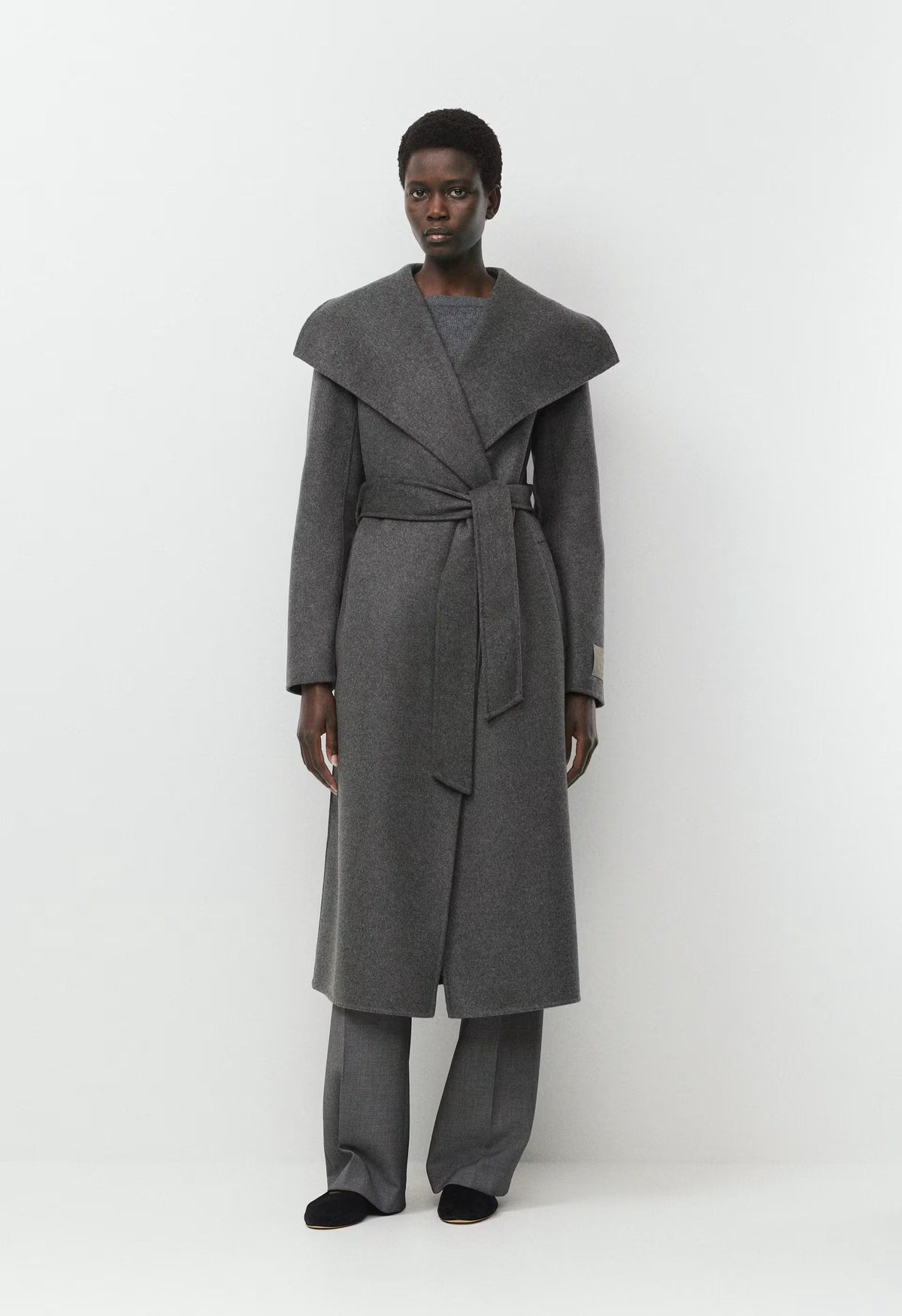 The Portfolio Double-Faced Coat - Luxe (Re)Wool - HEATHER CHARCOAL