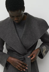 The Portfolio Double-Faced Coat - Luxe (Re)Wool - HEATHER CHARCOAL
