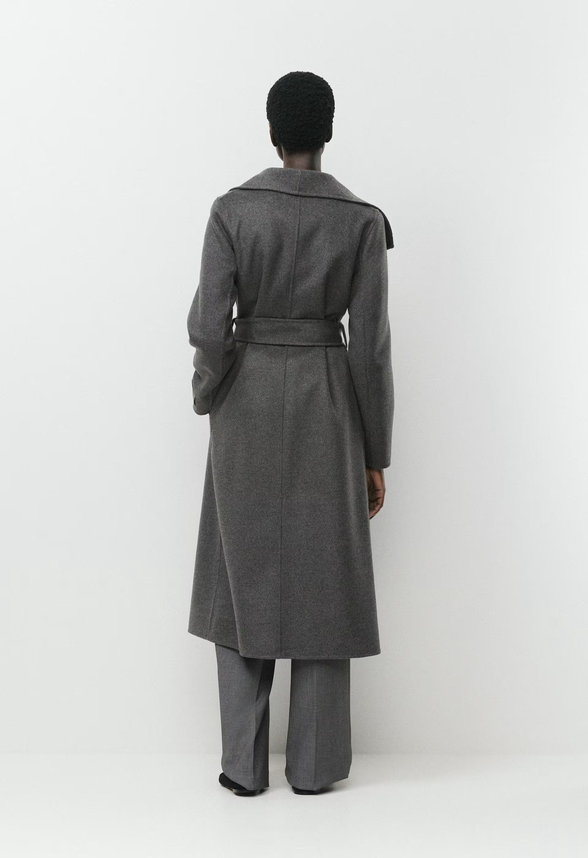 The Portfolio Double-Faced Coat - Luxe (Re)Wool - HEATHER CHARCOAL