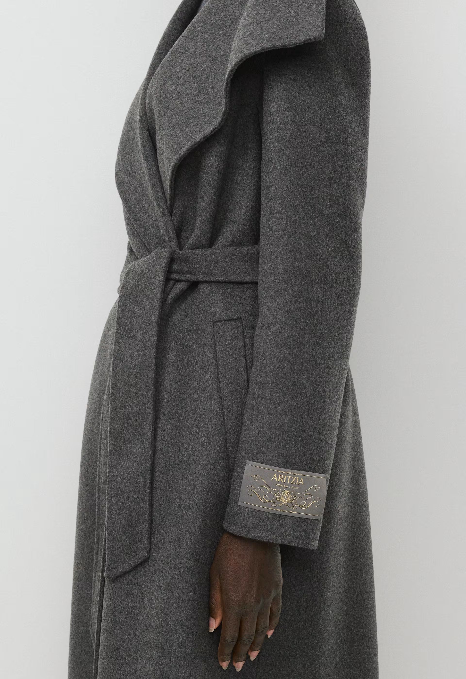 The Portfolio Double-Faced Coat - Luxe (Re)Wool - HEATHER CHARCOAL