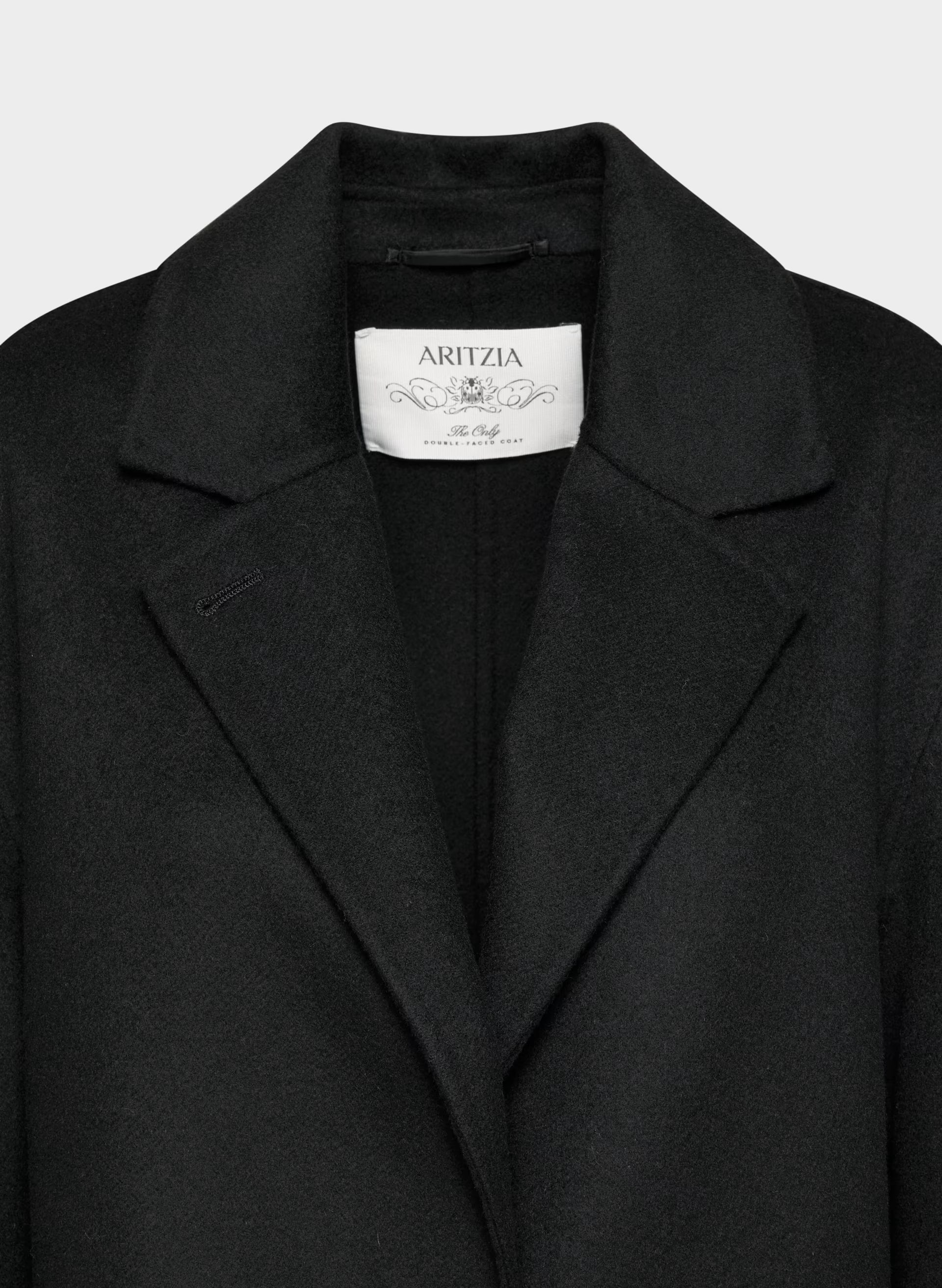 The Only Double-Faced Coat - Luxe (Re)Wool - BLACK