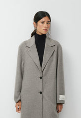 The Only Double-Faced Coat - Luxe (Re)Wool - HEATHER DARK TAUPE