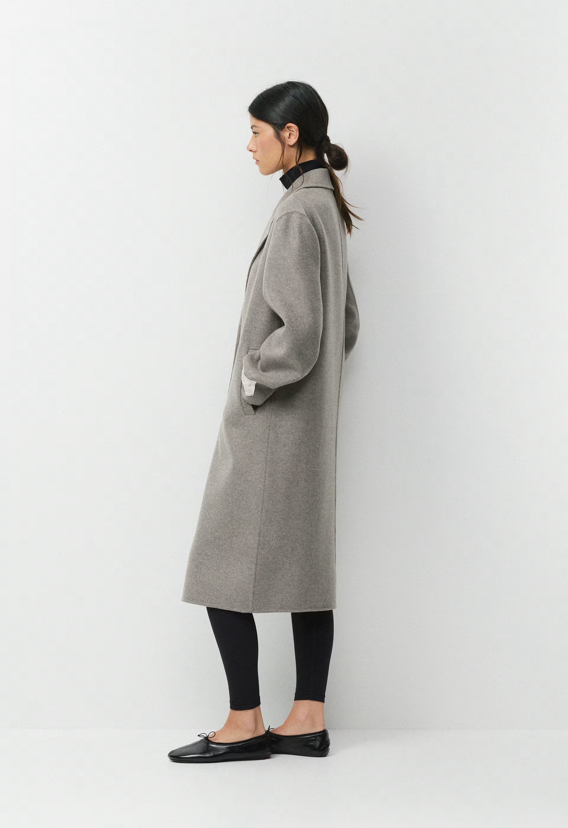 The Only Double-Faced Coat - Luxe (Re)Wool - HEATHER DARK TAUPE