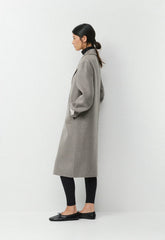 The Only Double-Faced Coat - Luxe (Re)Wool - HEATHER DARK TAUPE