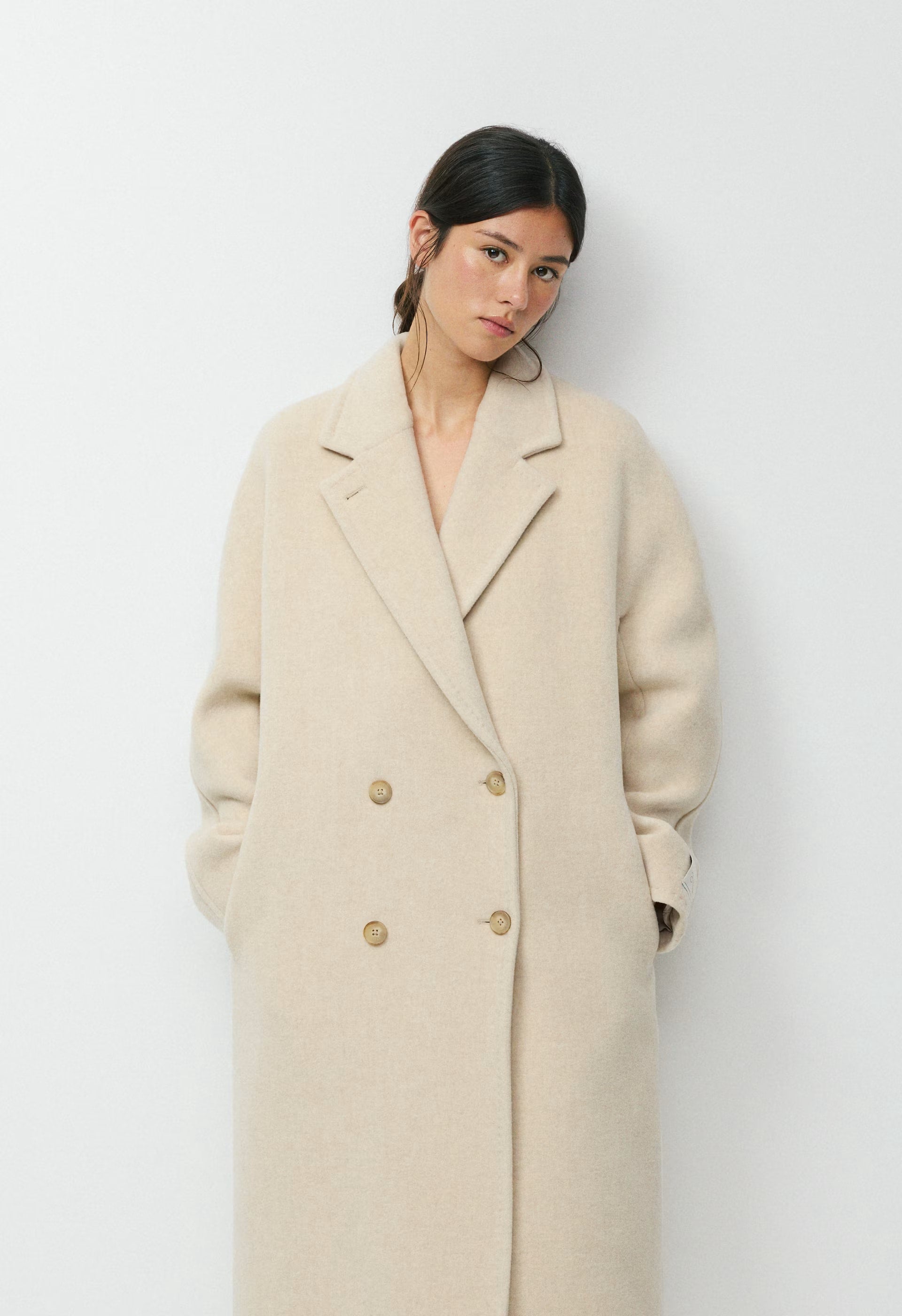 The Slouch™ Coat - Soft Wool Cashmere - HEATHER LIGHT OATMEAL