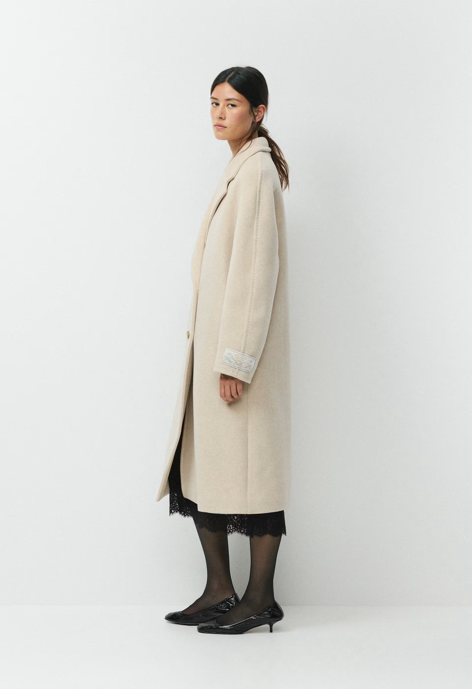 The Slouch™ Coat - Soft Wool Cashmere - HEATHER LIGHT OATMEAL