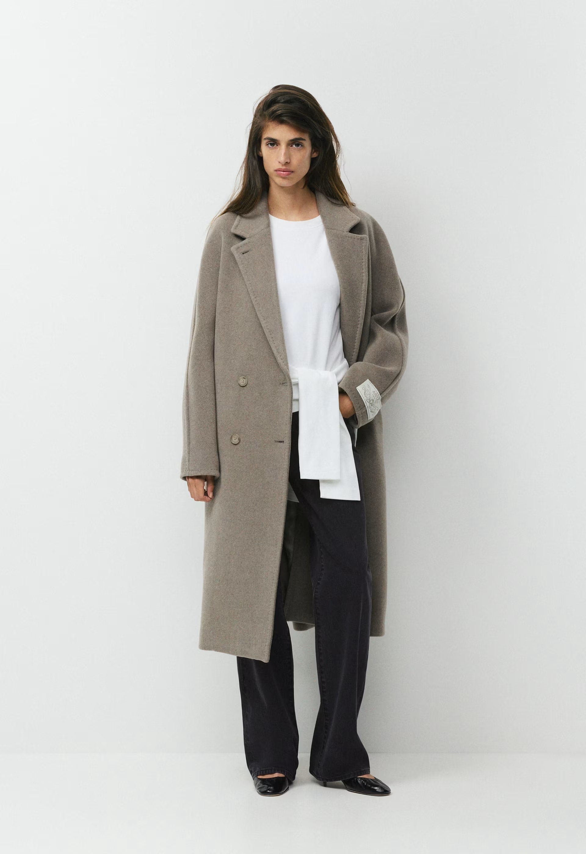 The Slouch™ Coat - Soft Wool Cashmere - HEATHER BLACK