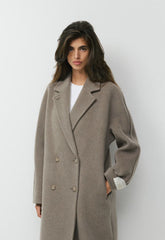 The Slouch™ Coat - Soft Wool Cashmere - HEATHER NOMAD TAUPE
