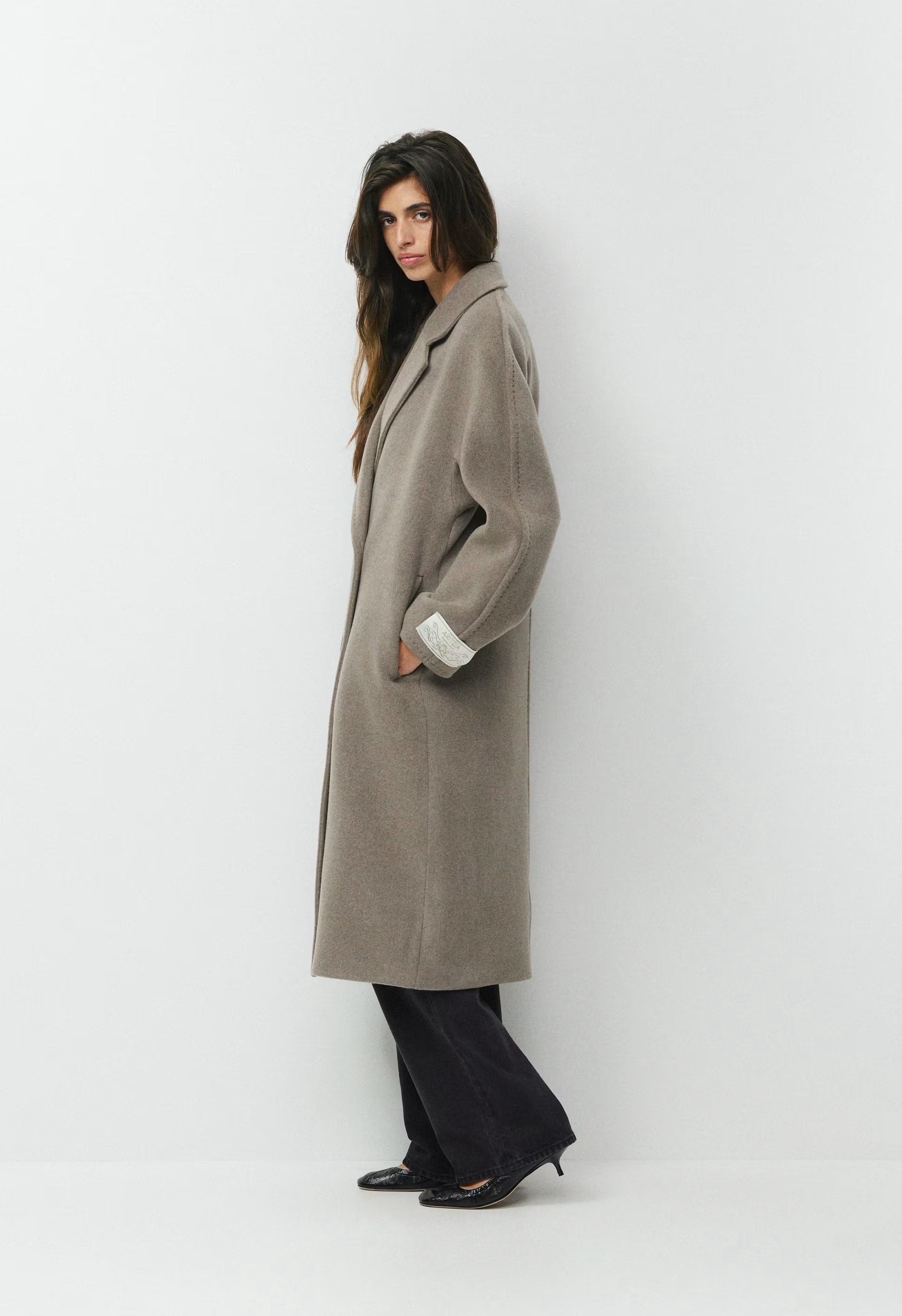 The Slouch™ Coat - Soft Wool Cashmere - HEATHER NOMAD TAUPE