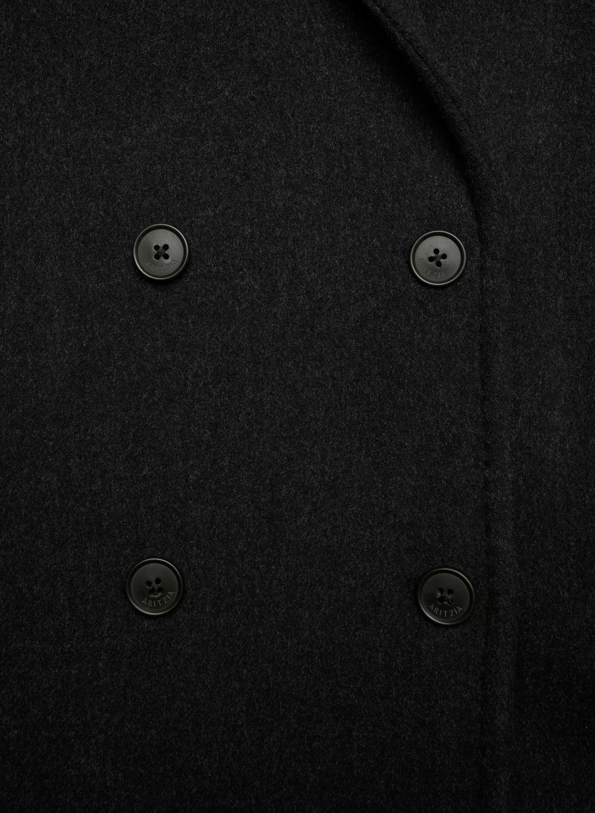 The Slouch™ Coat - Soft Wool Cashmere - HEATHER BLACK