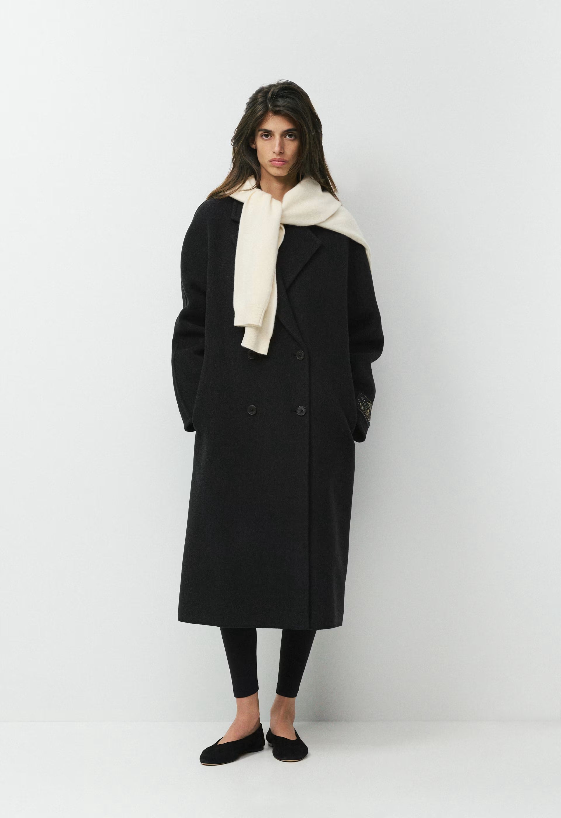The Slouch™ Coat - Soft Wool Cashmere - HEATHER BLACK