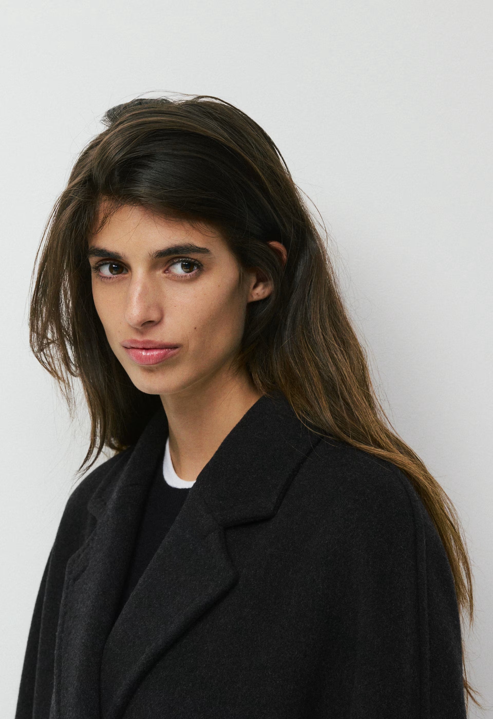 The Slouch™ Coat - Soft Wool Cashmere - HEATHER BLACK