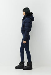 The Super Chalet Puff™ - cliMATTE™ - ADMIRAL NAVY/ BLACK