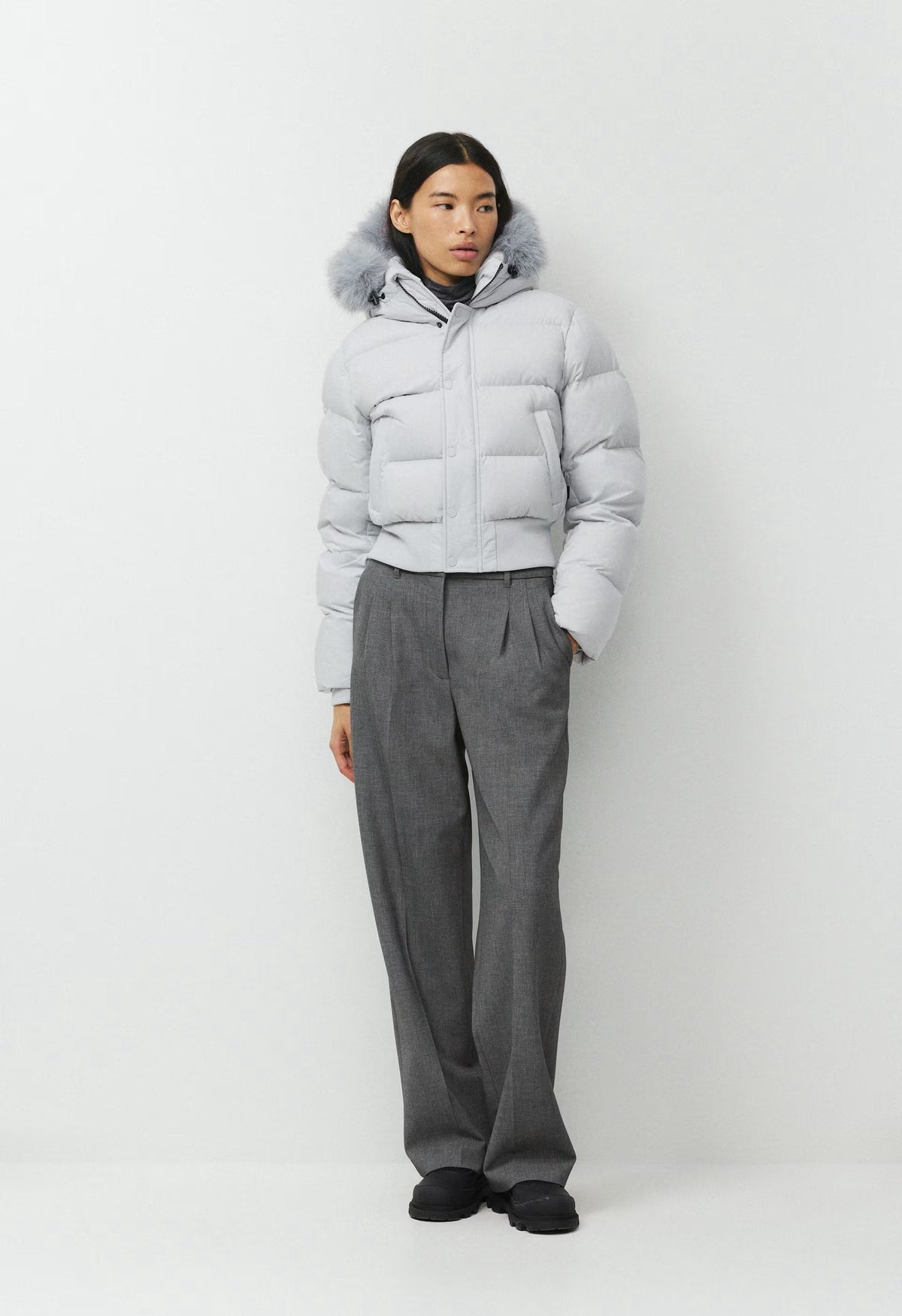 The Super Chalet Puff™ - cliMATTE™ - CHRME GREY/MN DST GREY