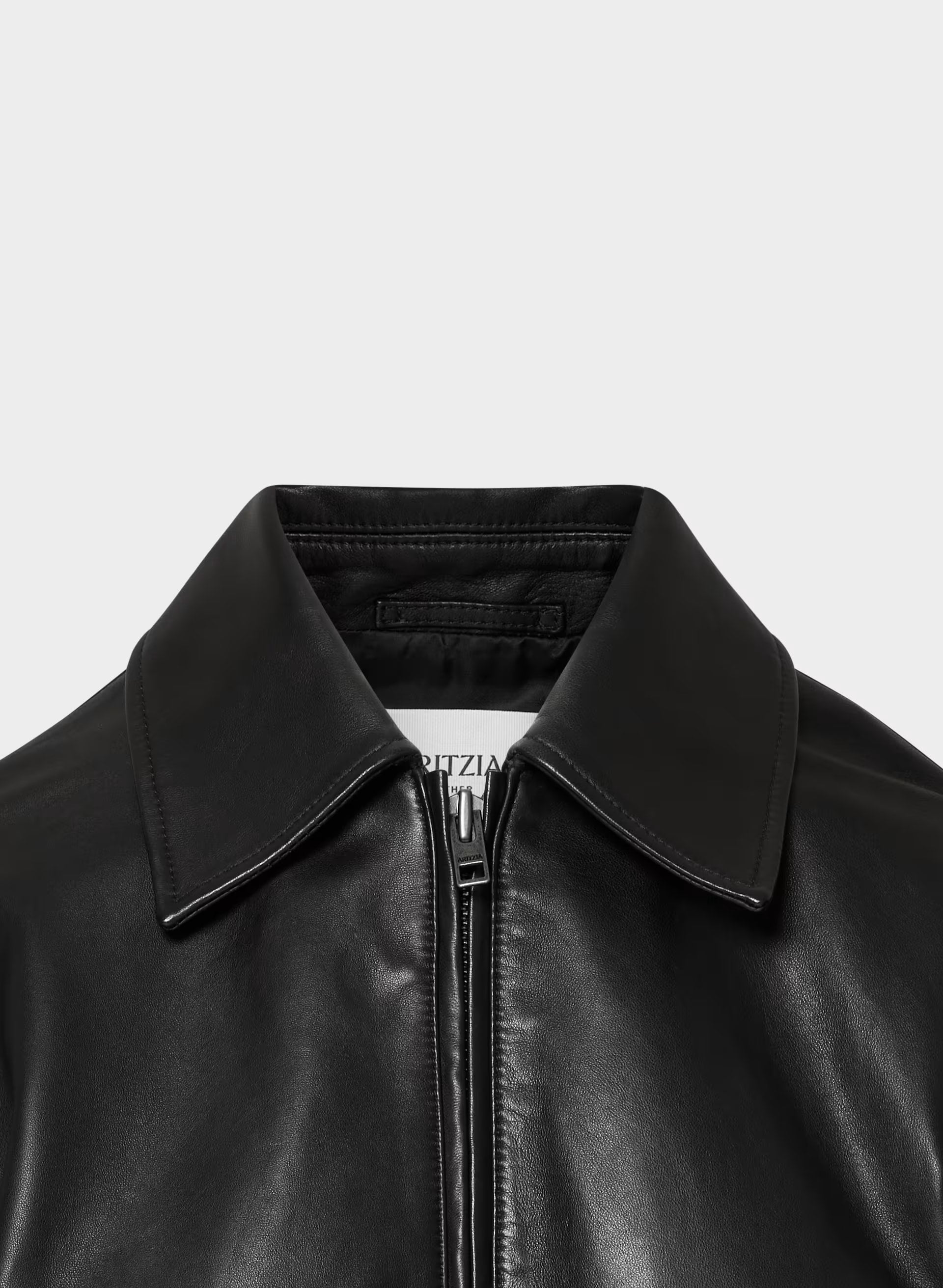 Jones Bomber - Leather - BLACK