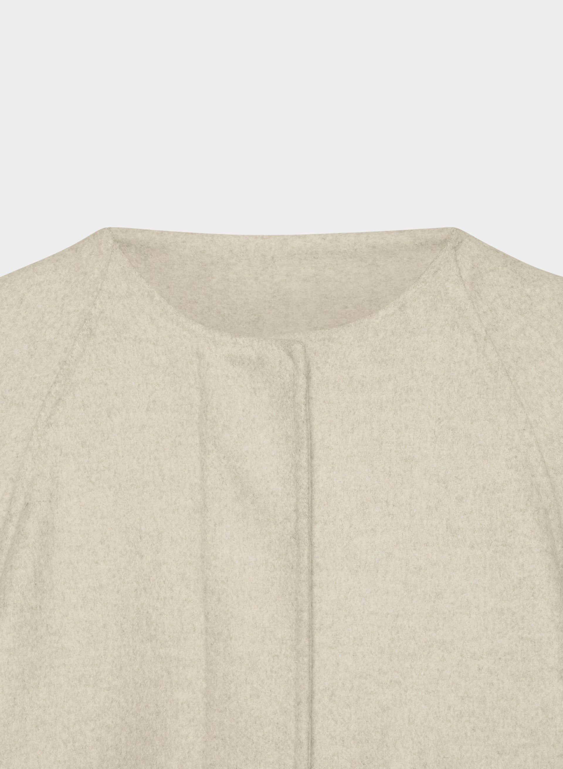 The Embrace Double-Faced Coat - Luxe (Re)Wool - HEATHER MATTE PEARL