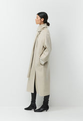 The Embrace Double-Faced Coat - Luxe (Re)Wool - HEATHER MATTE PEARL