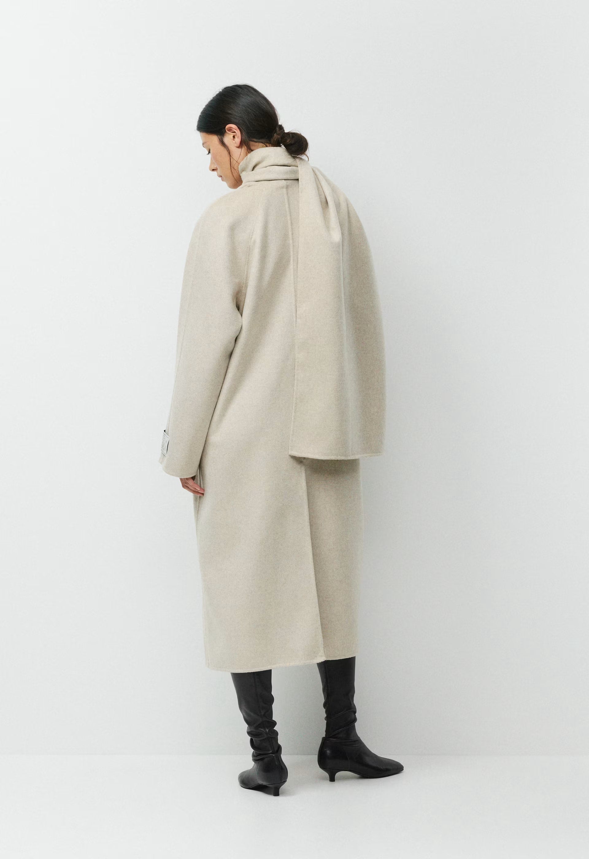 The Embrace Double-Faced Coat - Luxe (Re)Wool - HEATHER MATTE PEARL