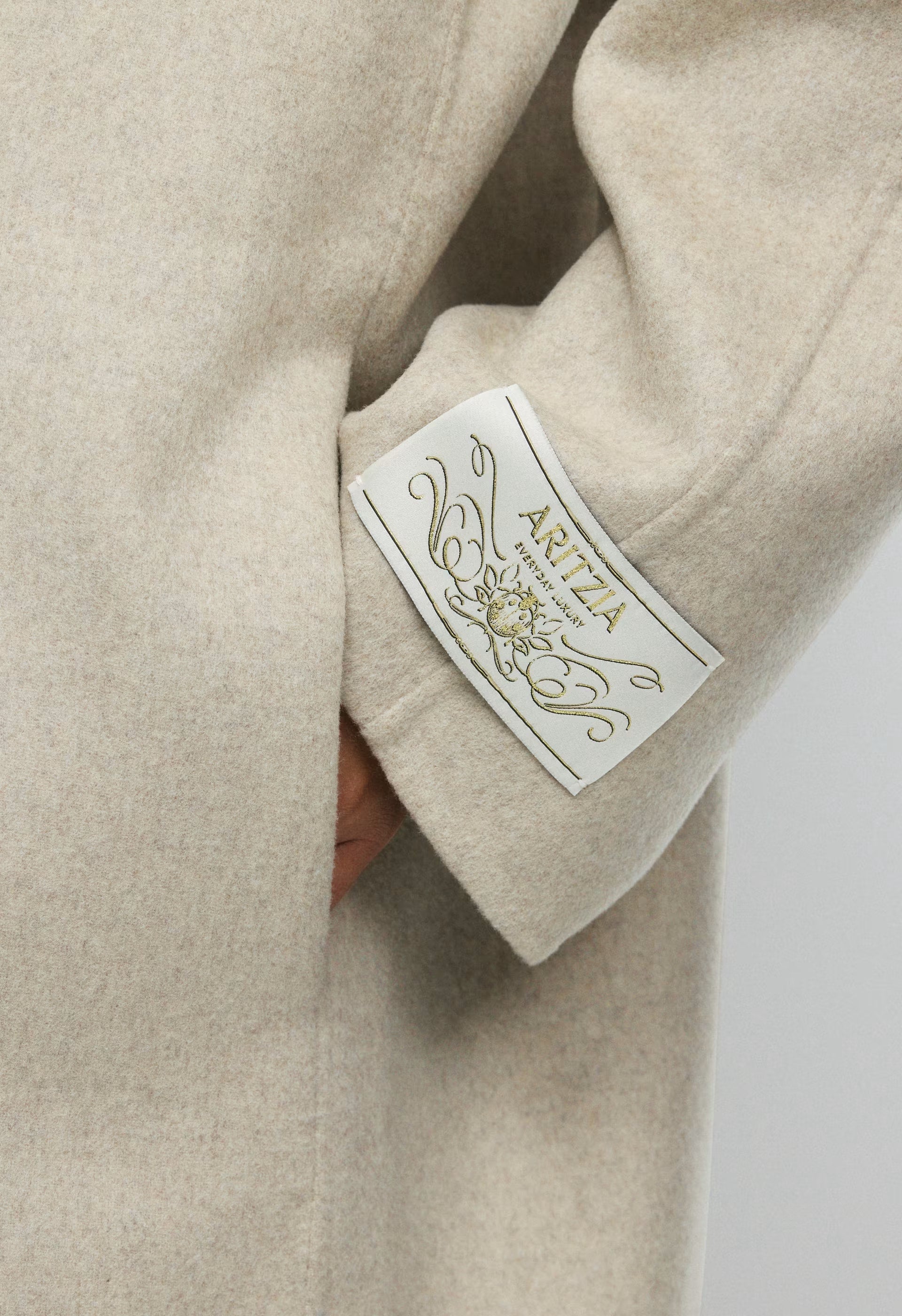 The Embrace Double-Faced Coat - Luxe (Re)Wool - HEATHER MATTE PEARL