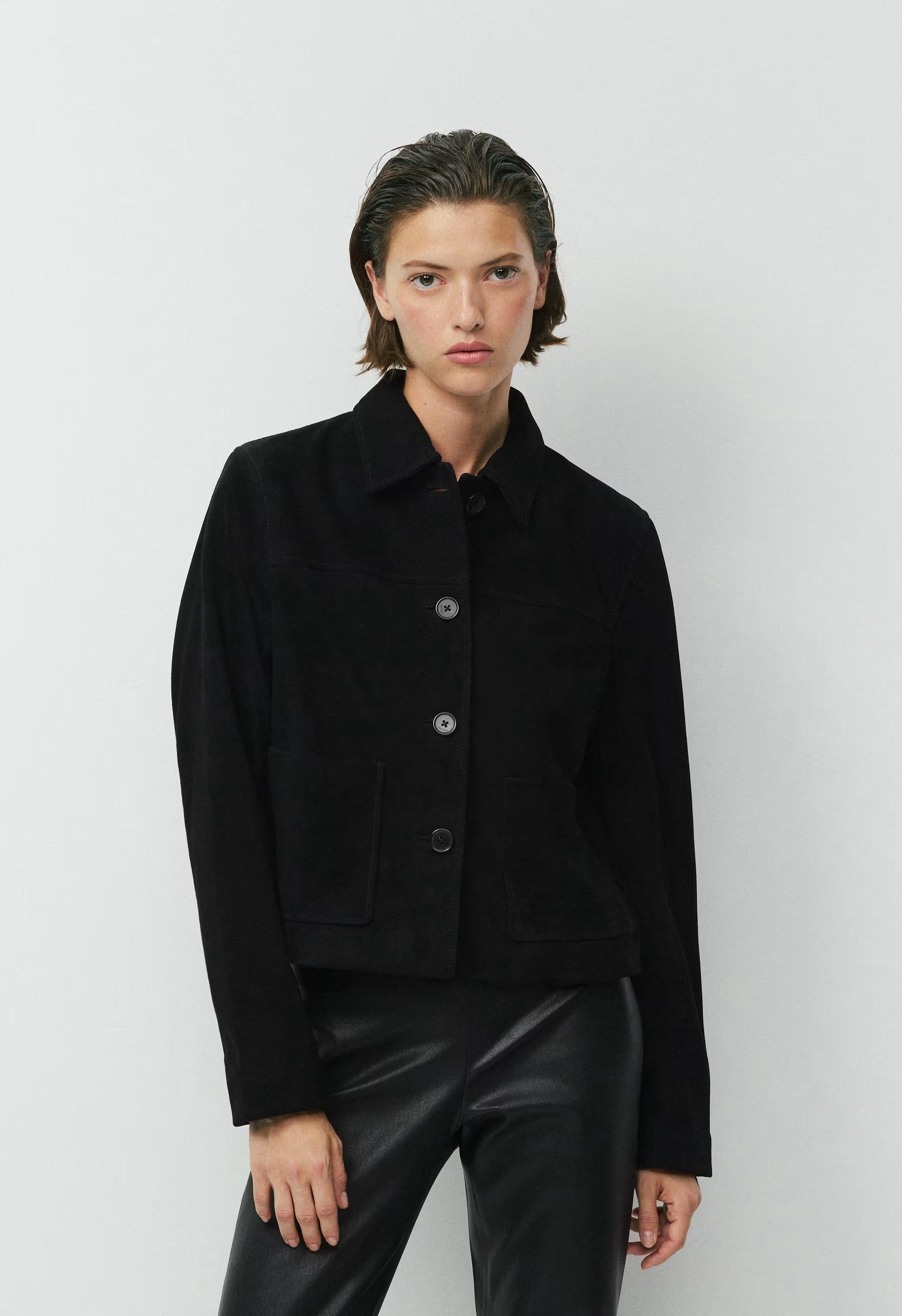Tori Jacket - Suede - BLACK