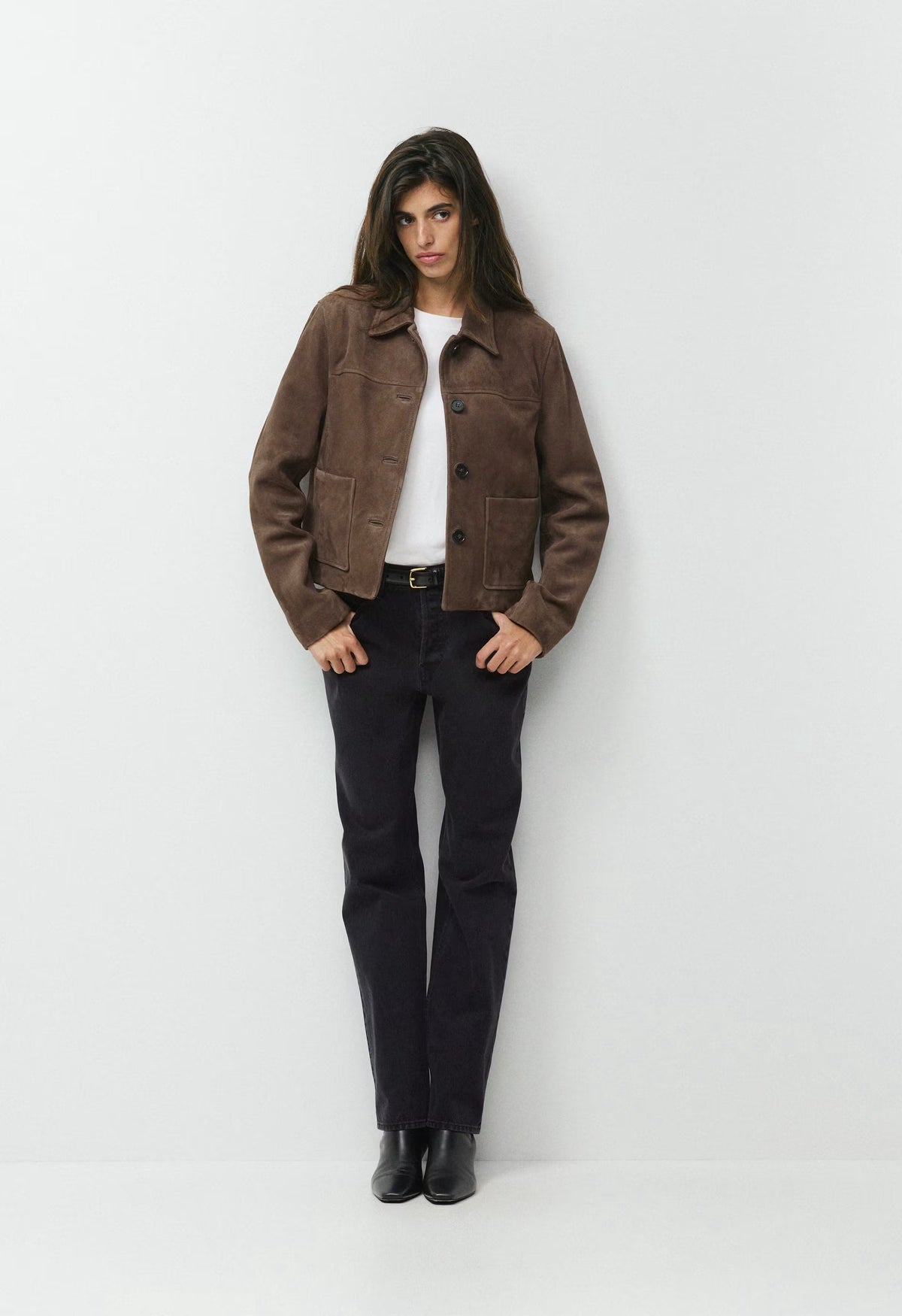 Tori Jacket - Suede - DARK CHOCOLATE