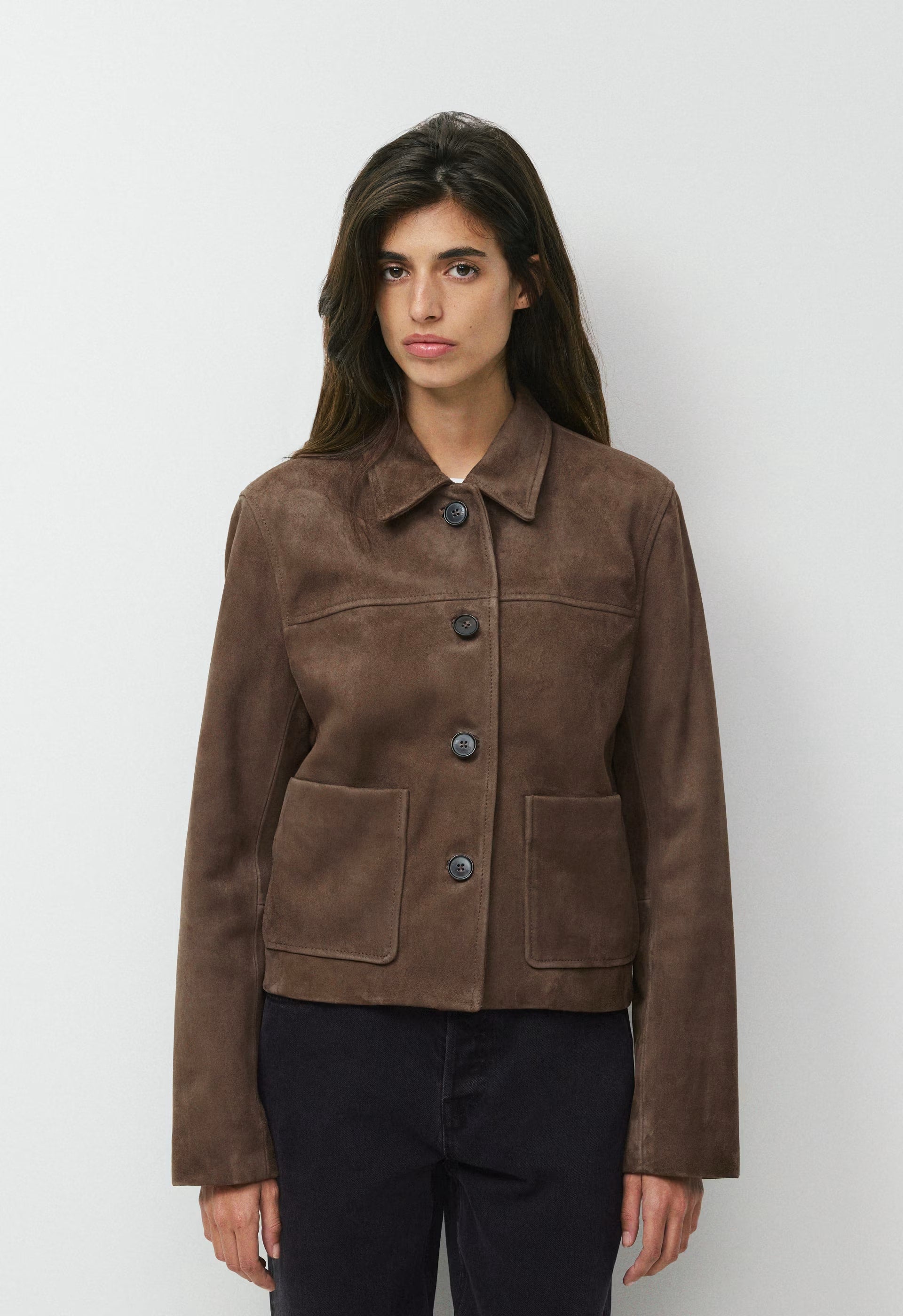 Tori Jacket - Suede - DARK CHOCOLATE