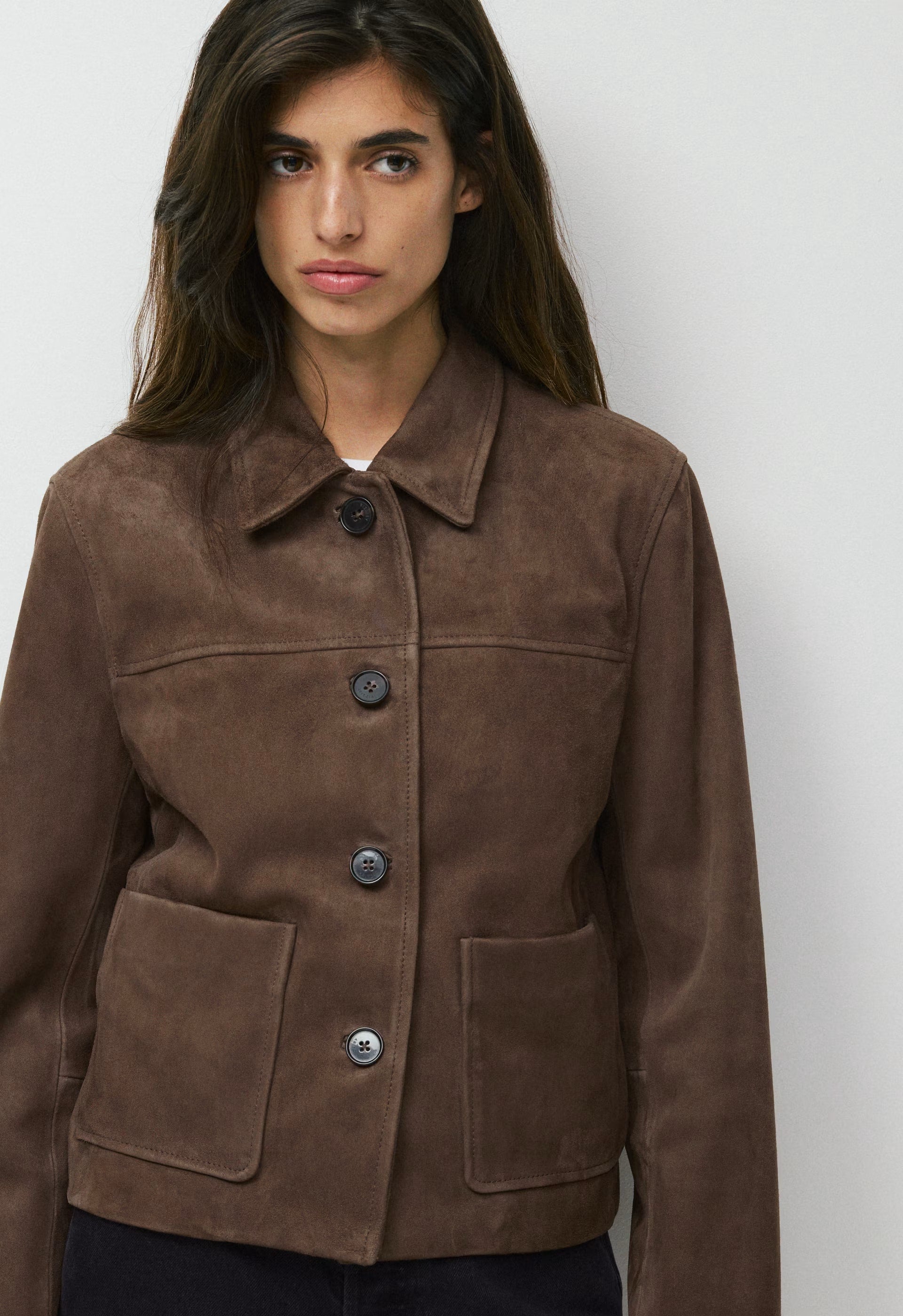 Tori Jacket - Suede - DARK CHOCOLATE