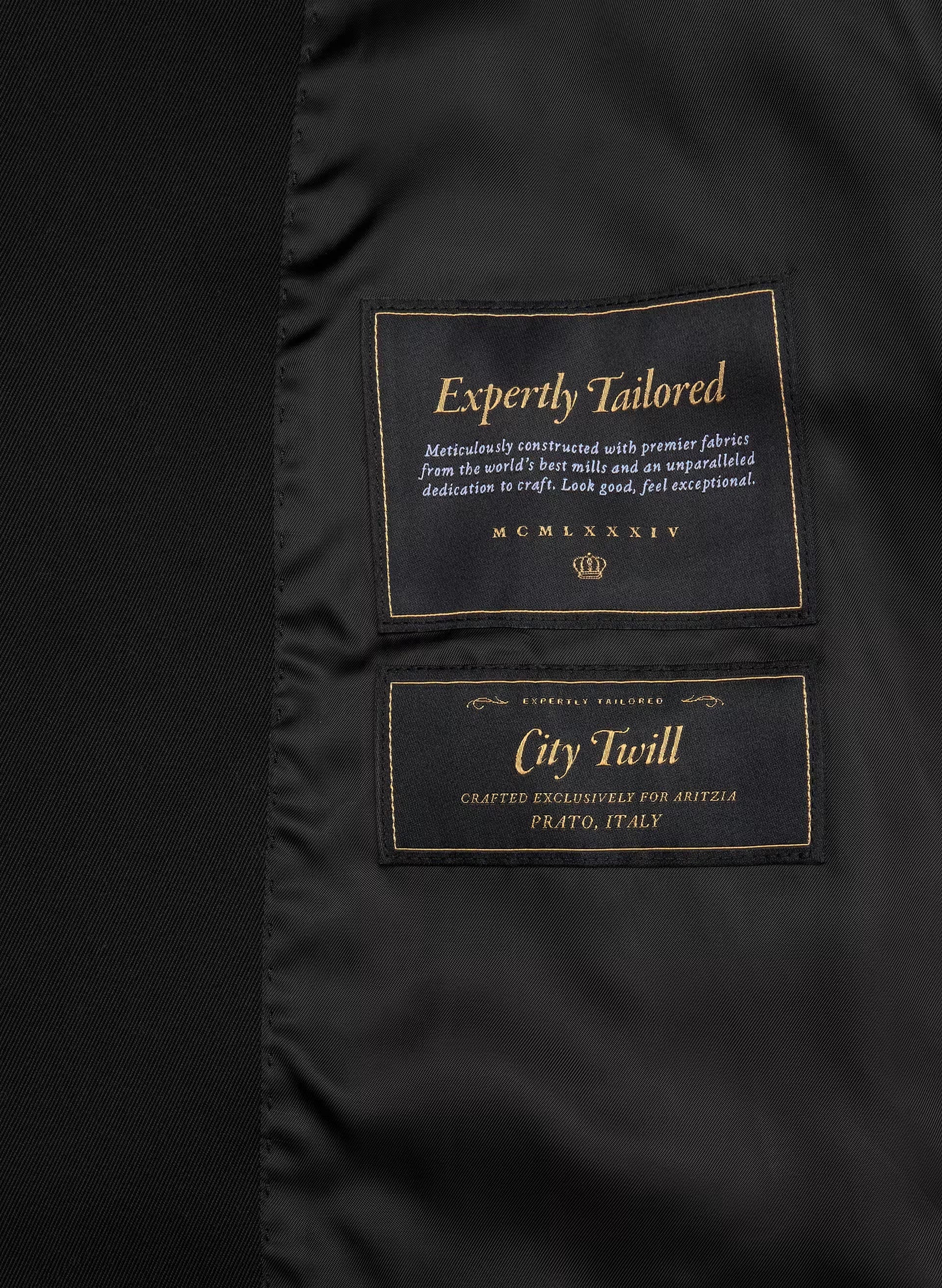 The Davis Short Trench Coat - Rich Twill - BLACK