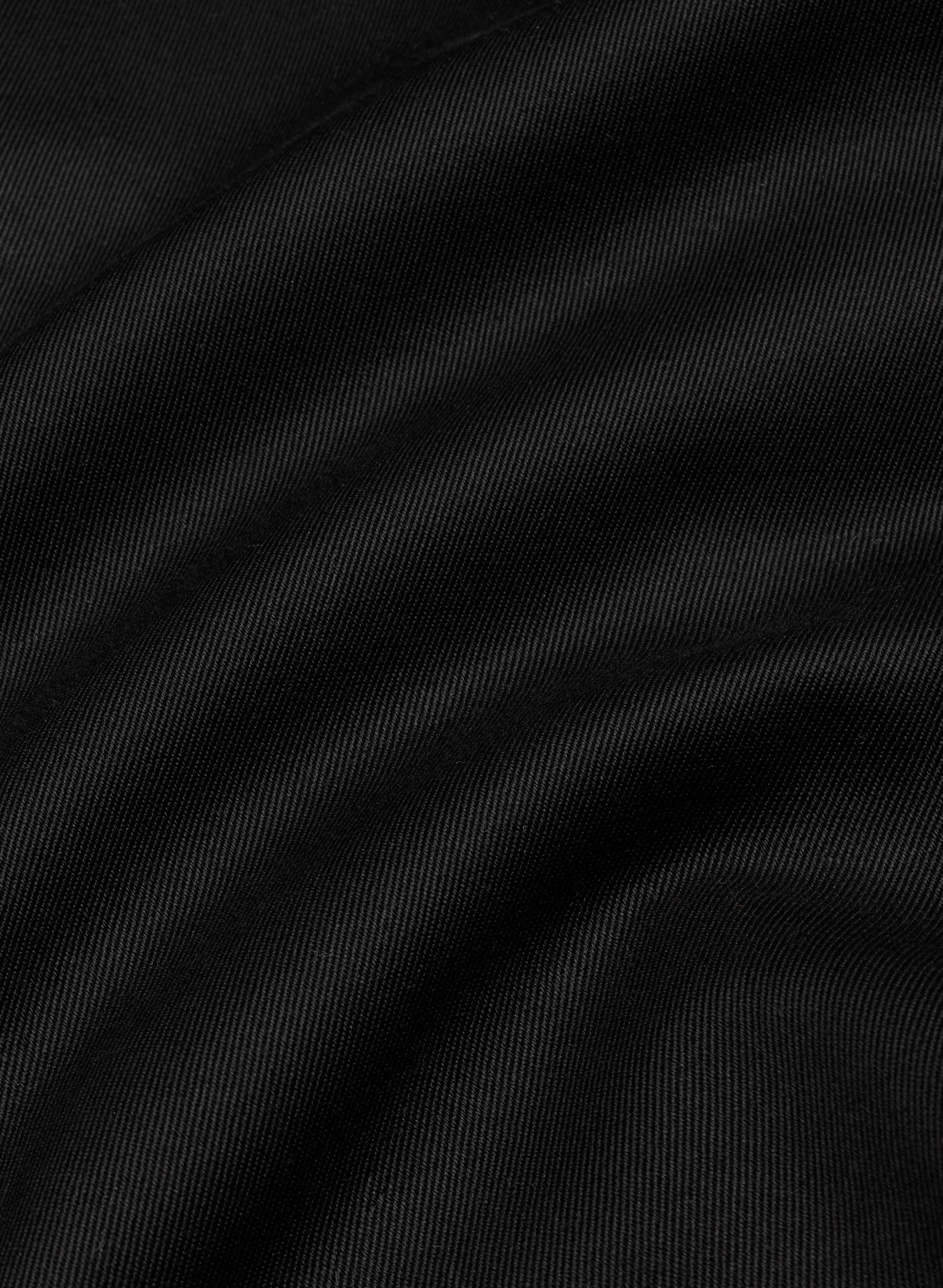 The Davis Short Trench Coat - Rich Twill - BLACK