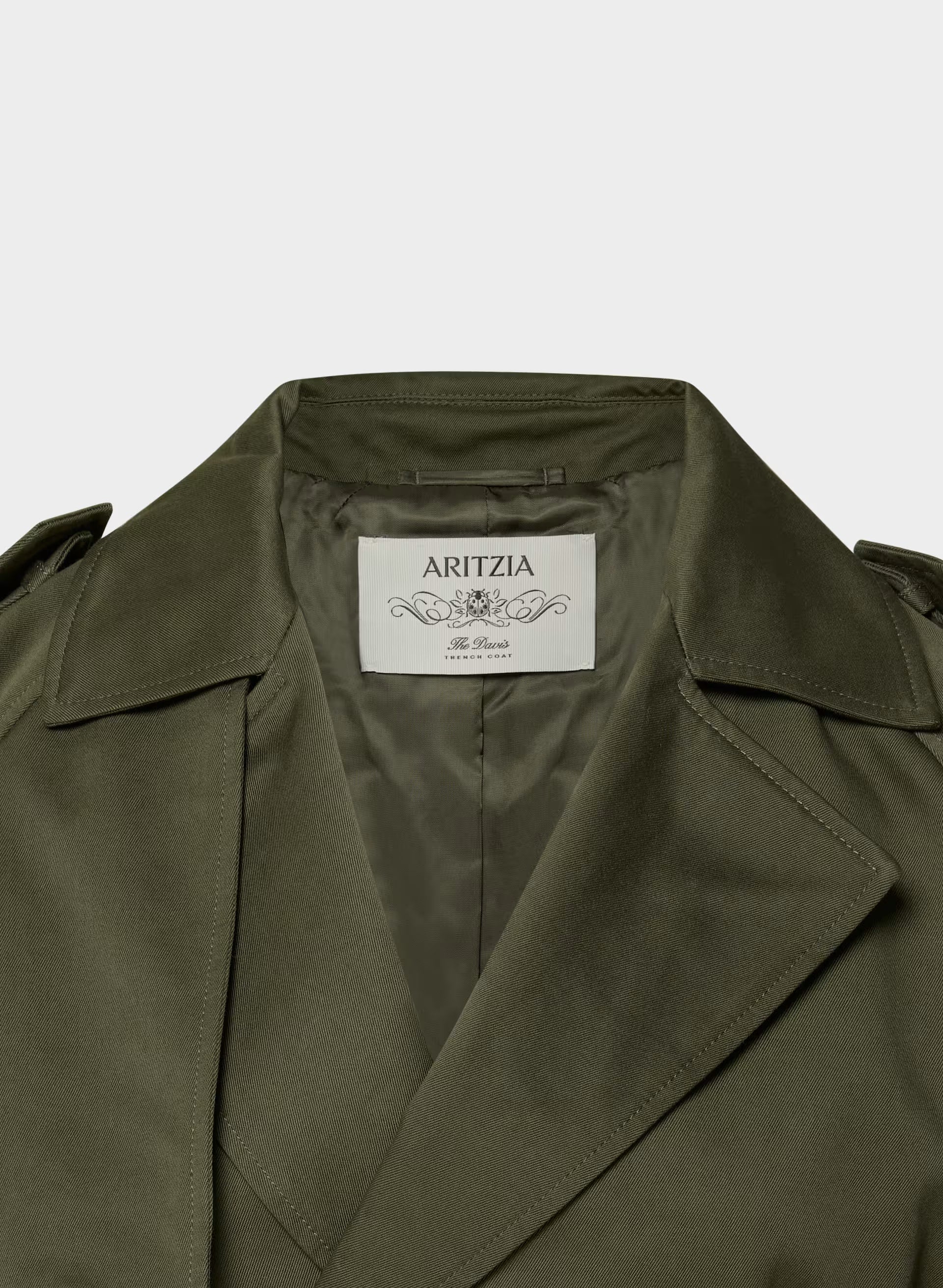 The Davis Short Trench Coat - Rich Twill - DARK OLIVE