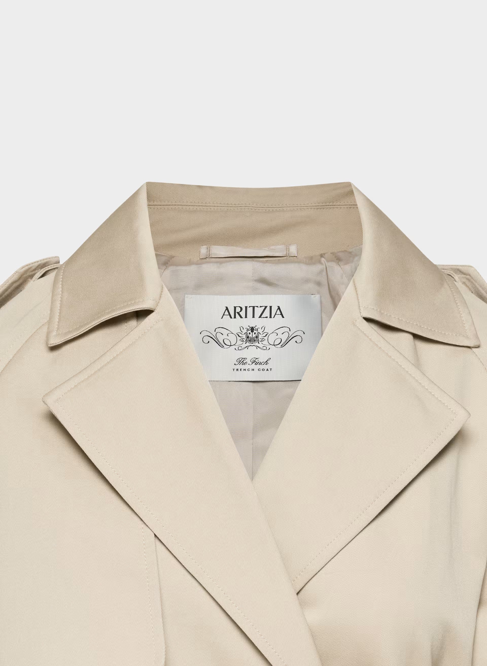 The Davis Short Trench Coat - Rich Twill - MARCONA BEIGE