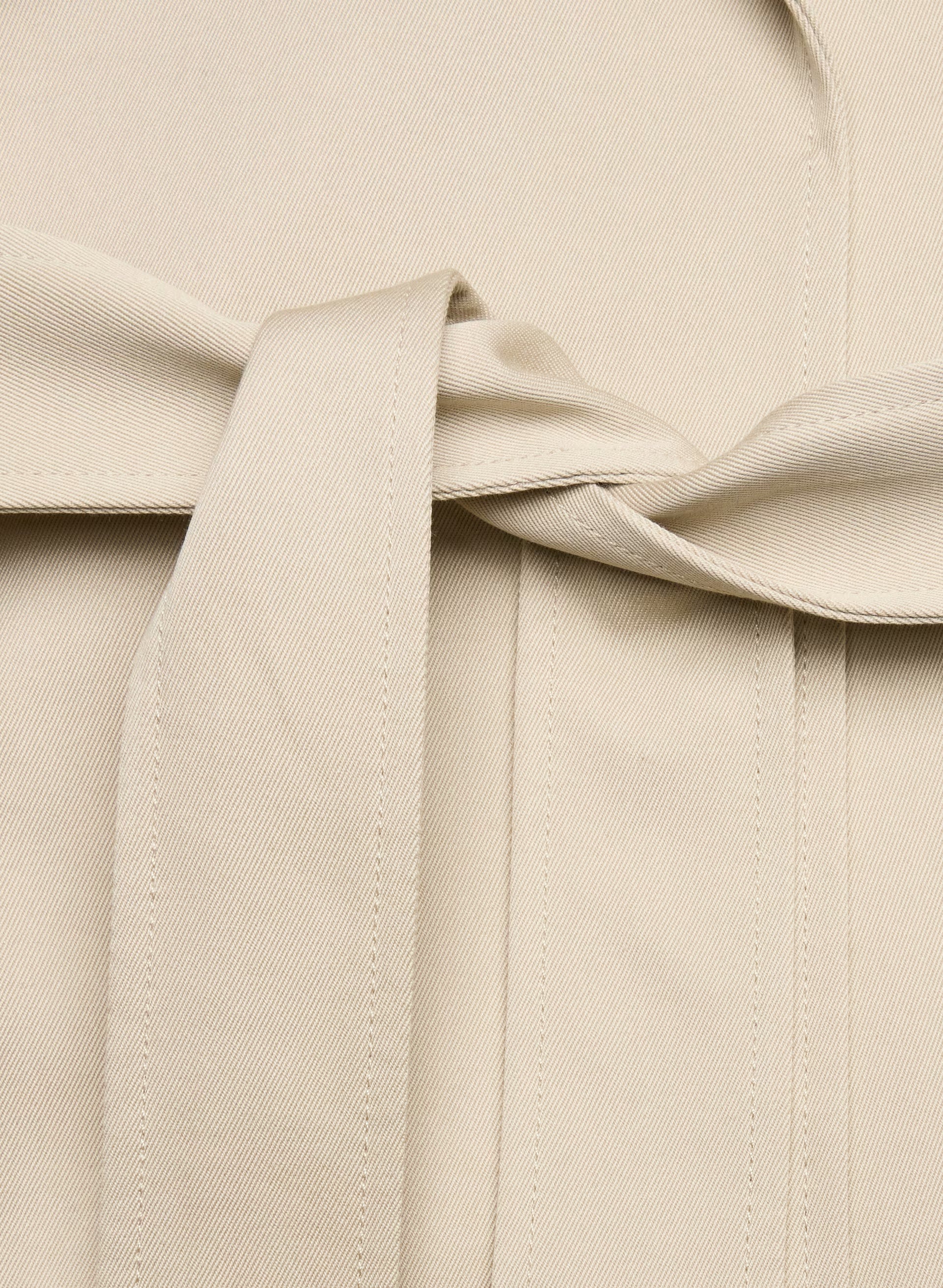 The Davis Short Trench Coat - Rich Twill - MARCONA BEIGE