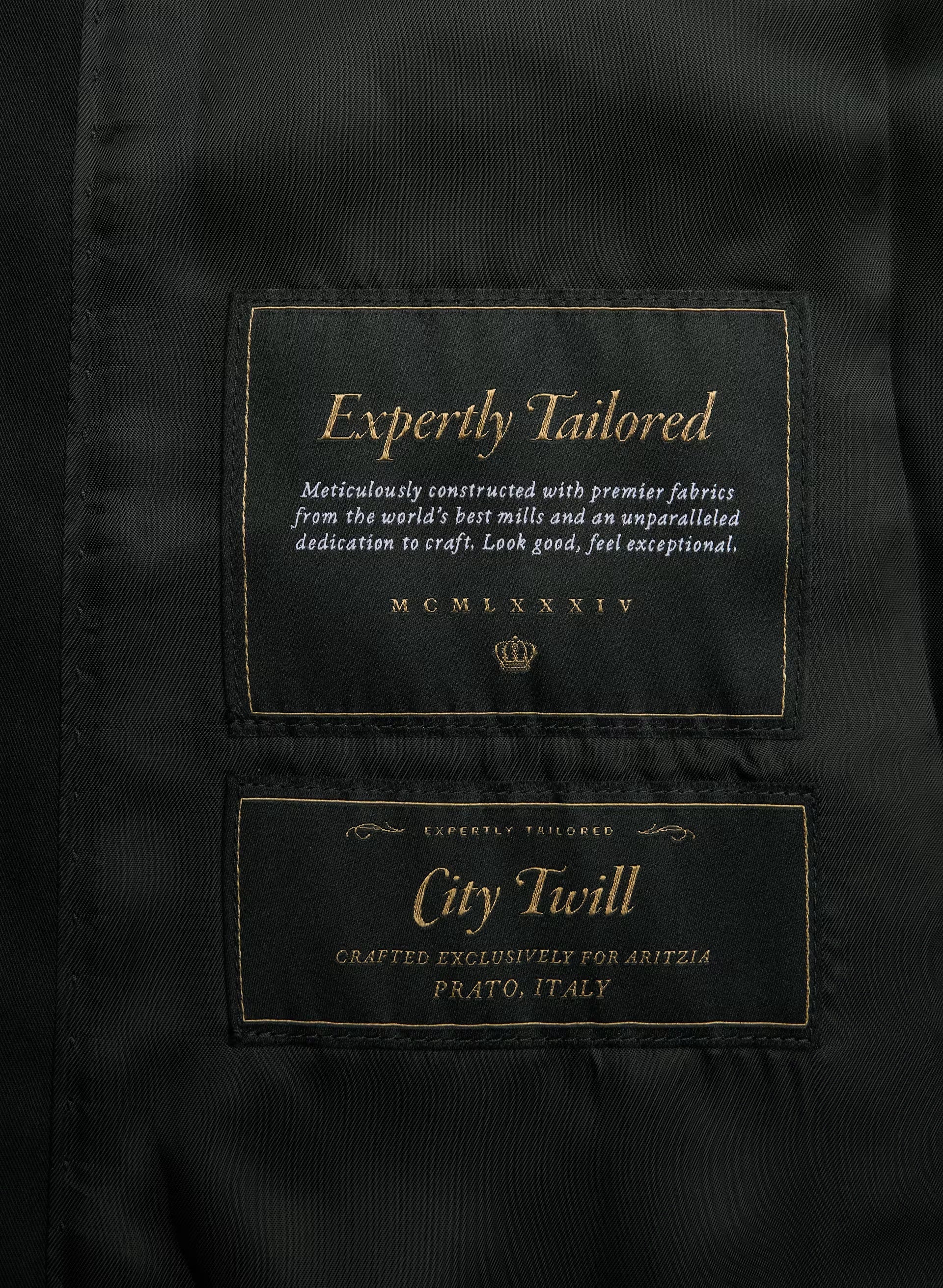 The Finch Short Trench Coat - City Twill - BLACK