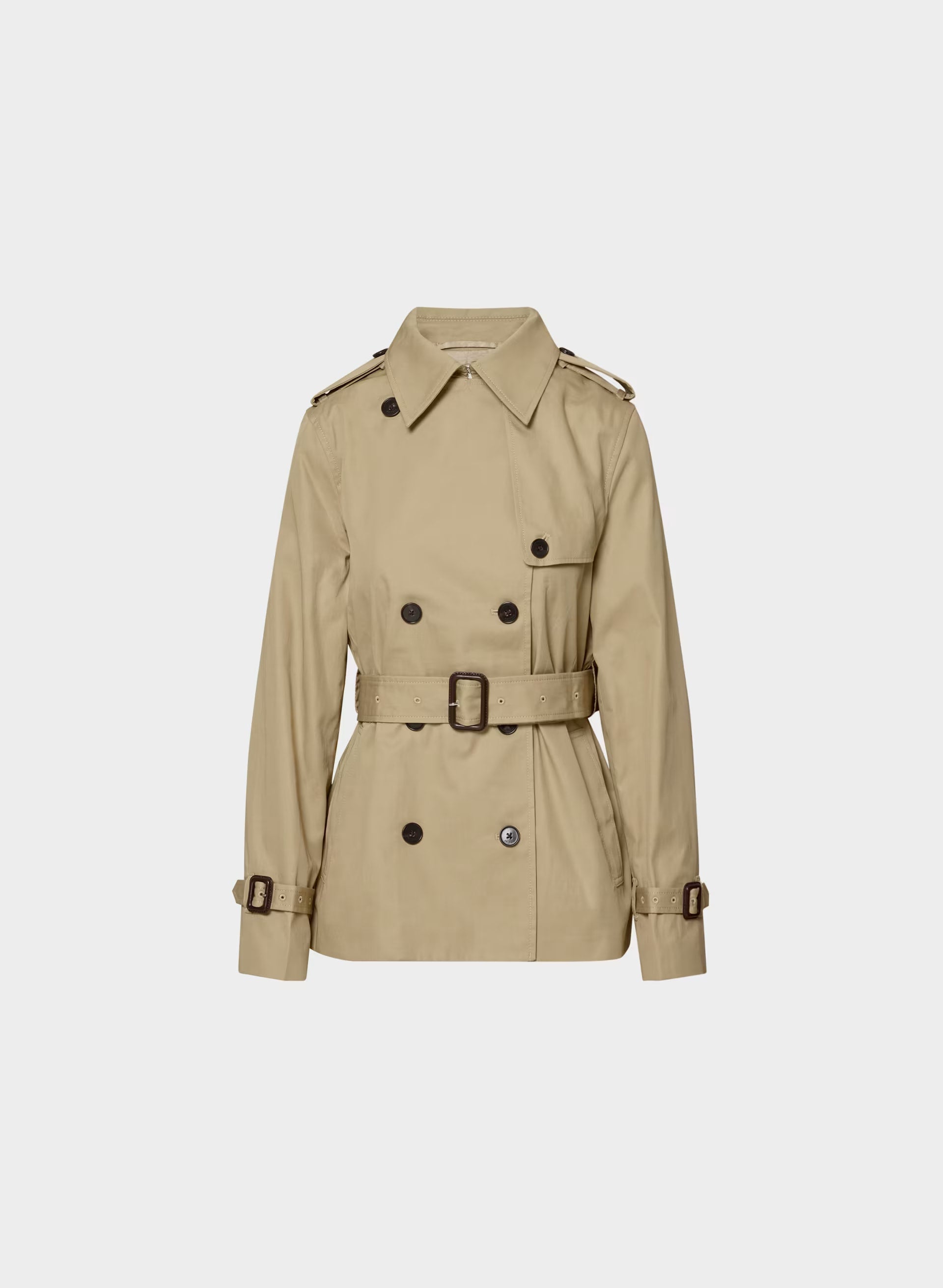 The Finch Short Trench Coat - City Twill - WICKER TAN