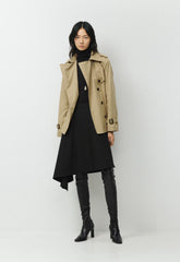 The Finch Short Trench Coat - City Twill - WICKER TAN